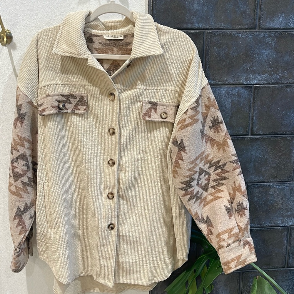 Oversized western shacket